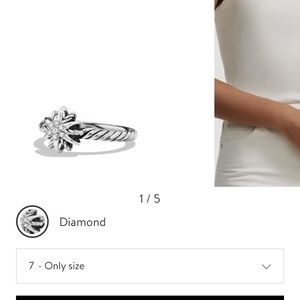 David Yurman Starburst ring with diamonds size 7